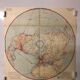 Mappemonde carte ancienne hémisphère nord des lignes aériennes