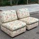 2 modular vintage bench armchairs with floral pattern – Cottage Style