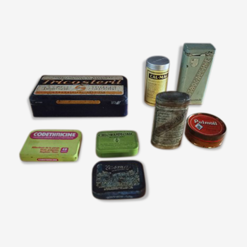 Set of pharmacy metal boxes