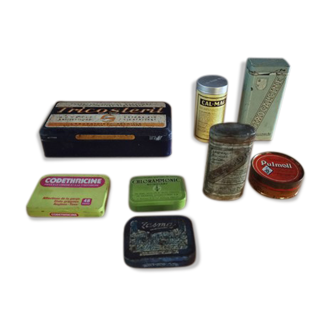 Set of pharmacy metal boxes