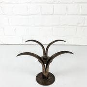 Pair of Lily brass candle holders, Ystad Metall, Sweden, design Ivar Ålenius Björk