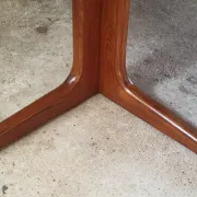 Solid teak Danish extendable dining table, 1960s
