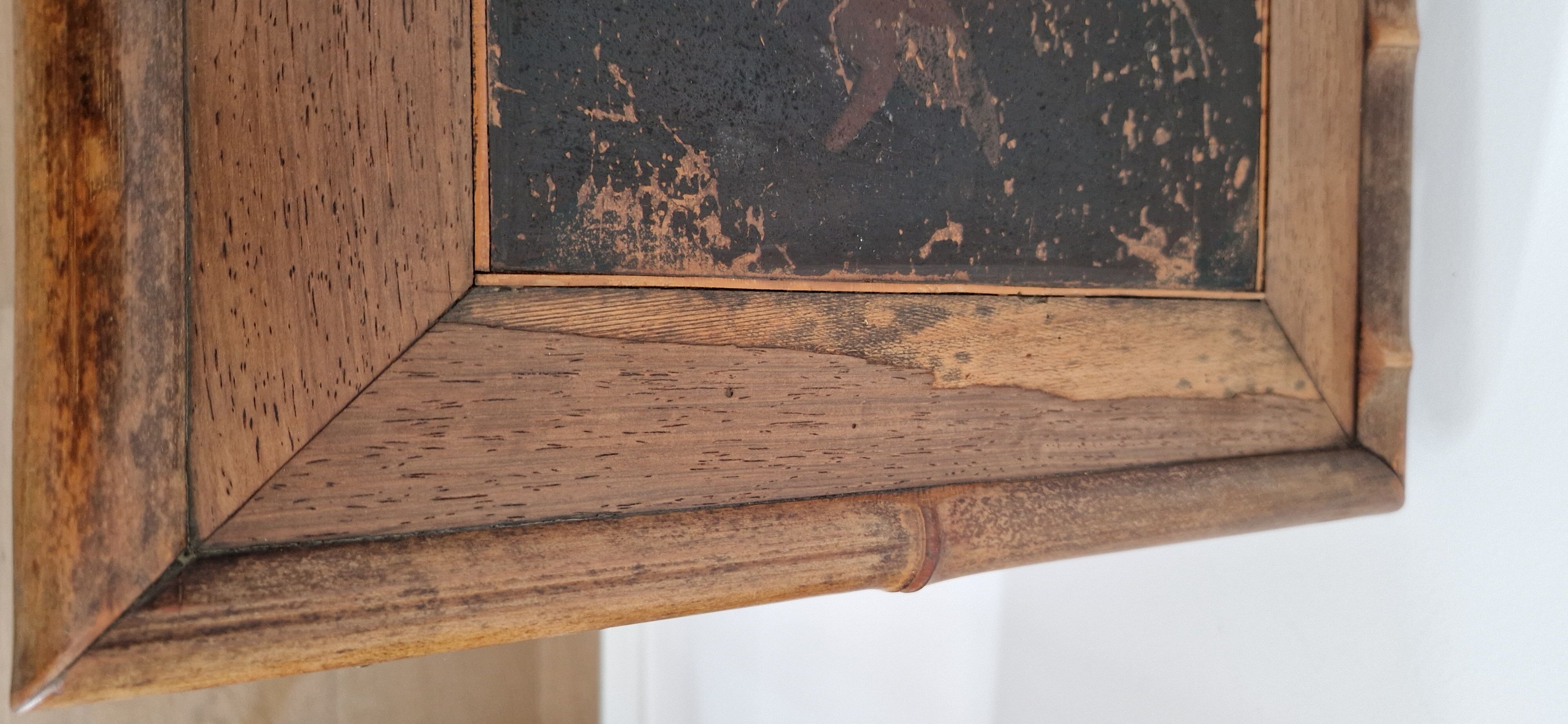 Side table bamboo late XIX style Perret & Vibert