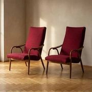 Pair of mid-century modern bentwood armchairs by TON, 1970s, Czechoslovakia