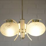 Vintage chandelier MCM Sputnik pendant lamp 1970s white hanging lamp