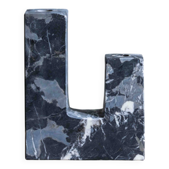Double candle holder onyx