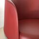 Fauteuil rotatif en cuir Bordeaux par Carl Öjerstam pour Materia, Suède post 2000