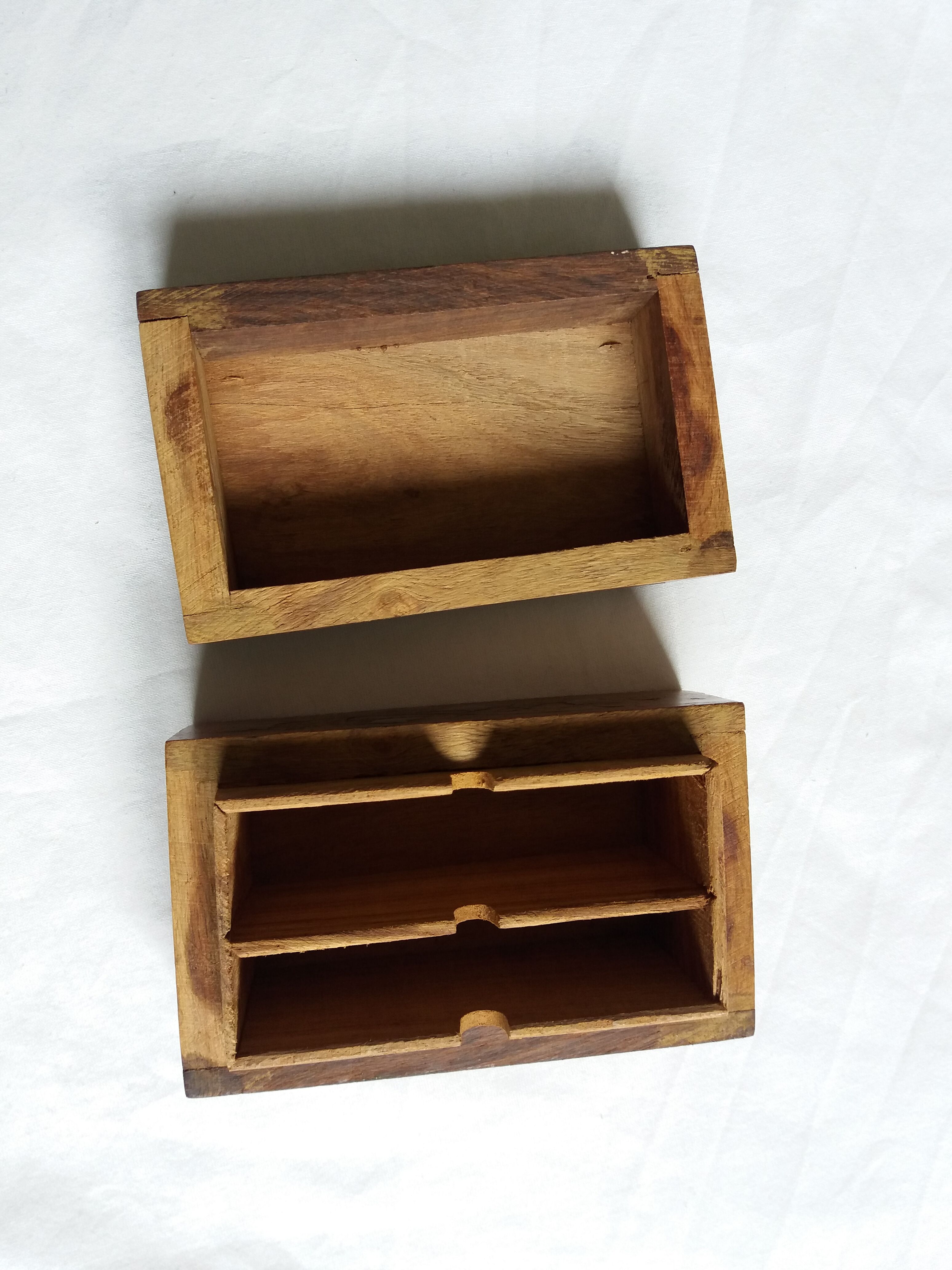 Wooden box inlays brass