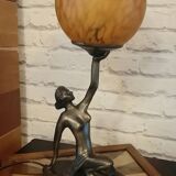 Lampe Art Déco - Danseuse au globe