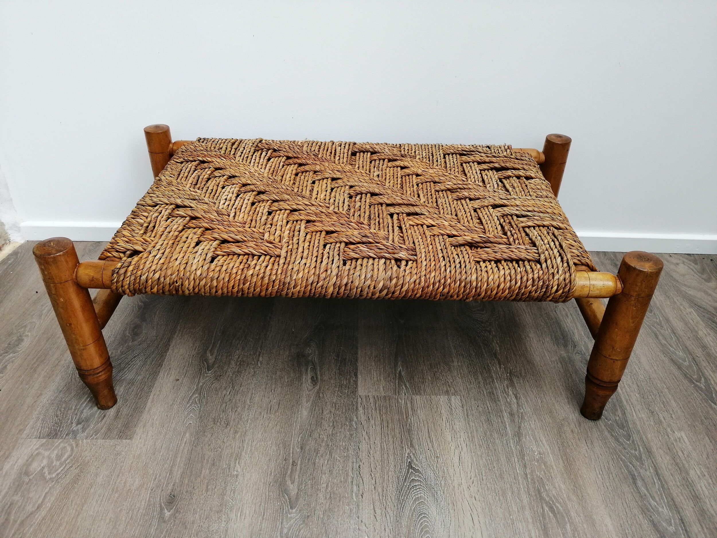 Wooden bench and rope 50s