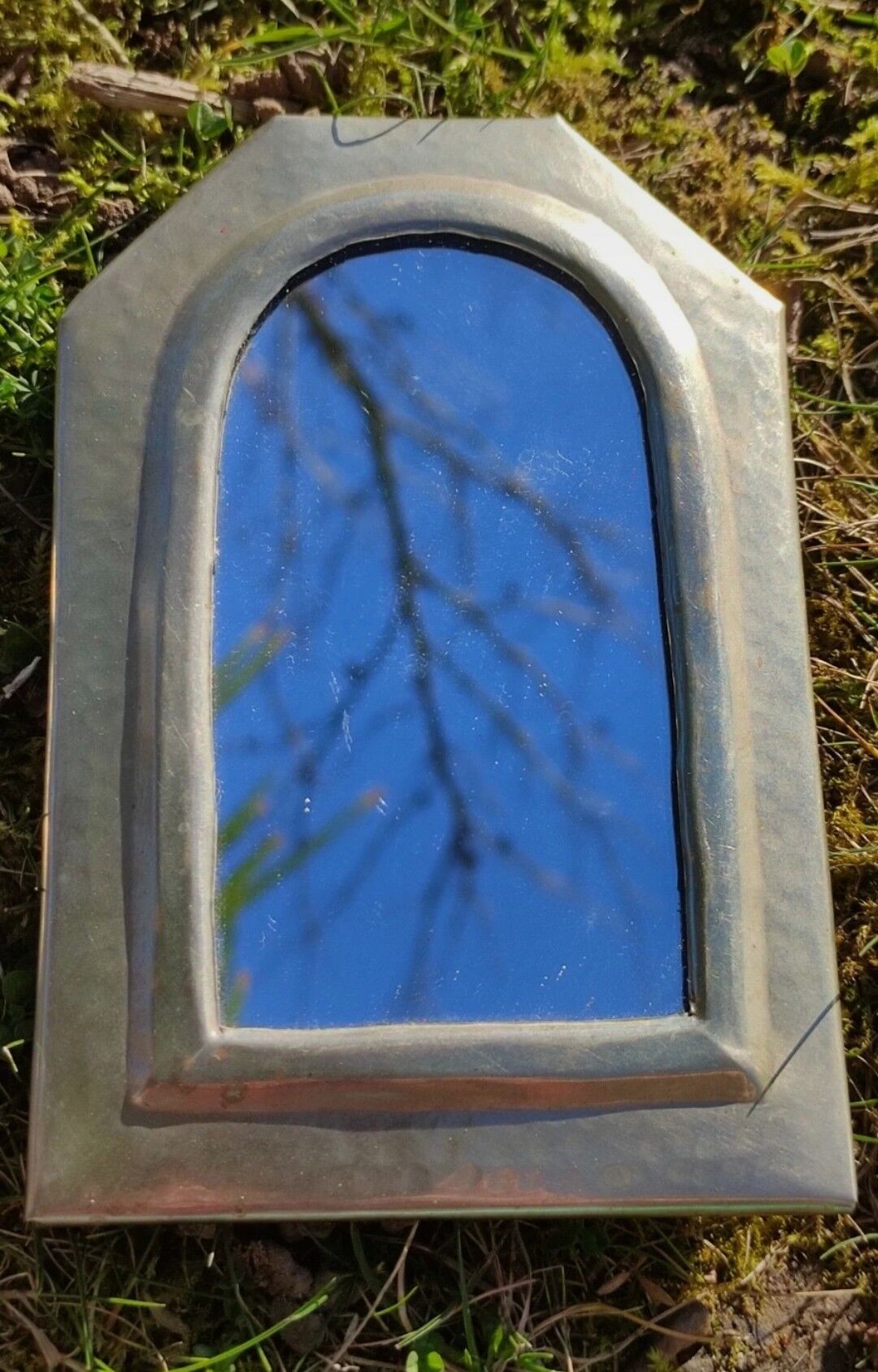 Duo de miroirs en métal argenté