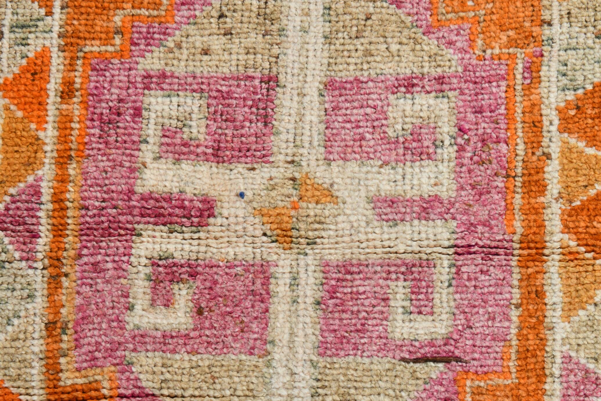 3x13 Runner Peach & Pink Handmade Long Hallway Vintage Runner Rug,79x399 Cm