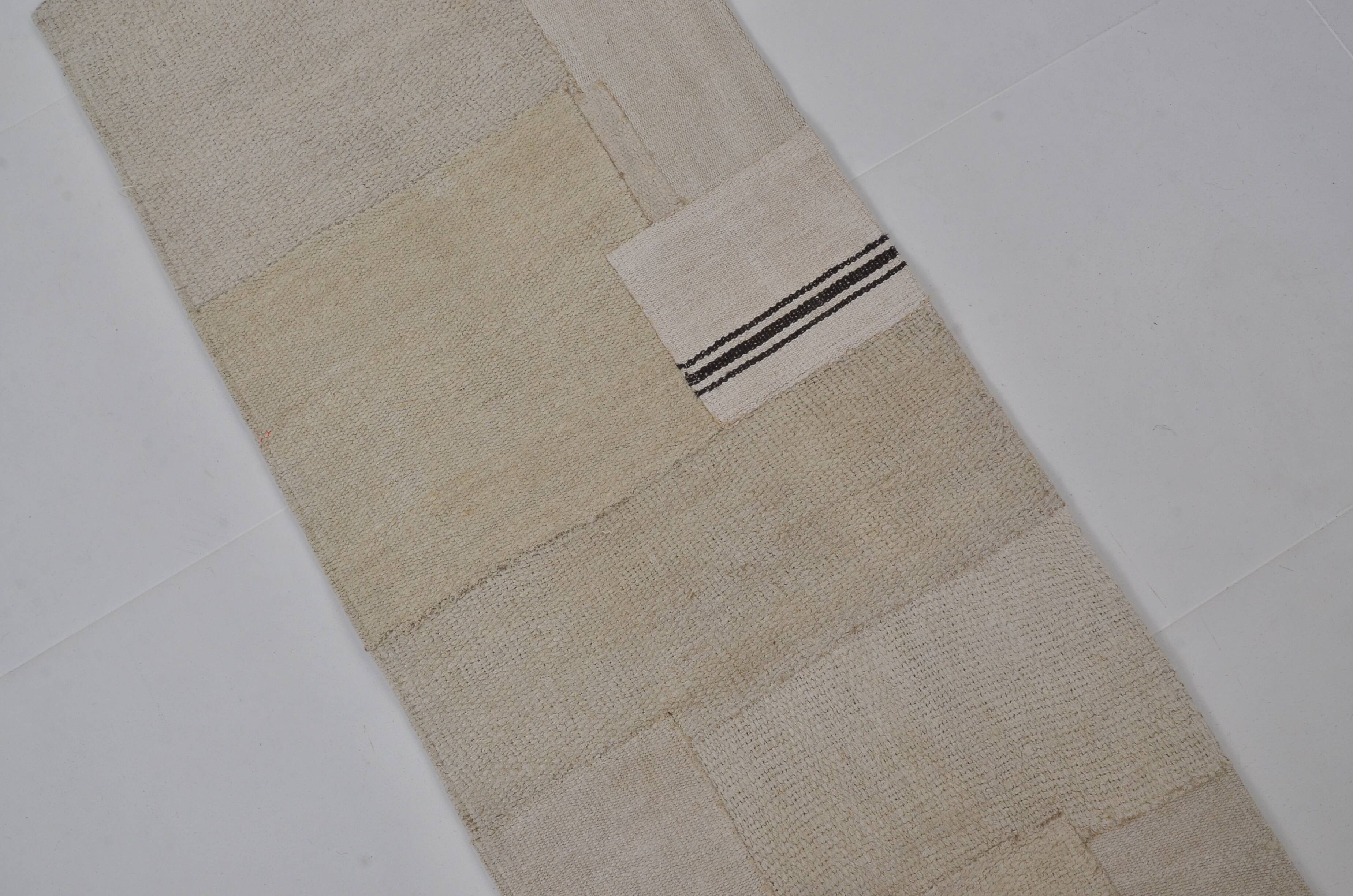 Vintage Anatolian Hemp Kilim Runner sku3844