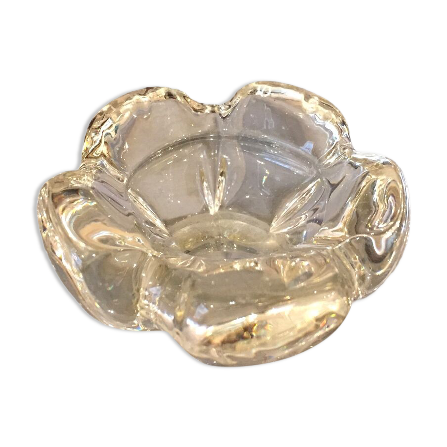 Pocket tray or candle holder in the shape of a flower Daum France