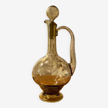 Blown glass smoked carafe