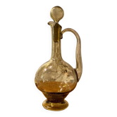 Smoked blown glass carafe