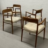 4 x Niels Otto Møller armchairs / Model 56