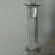 Glass carafe with enamel, enamelled fat, Art Nouveau period.