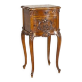Rococo Nightstand in Walnut with Marble Top