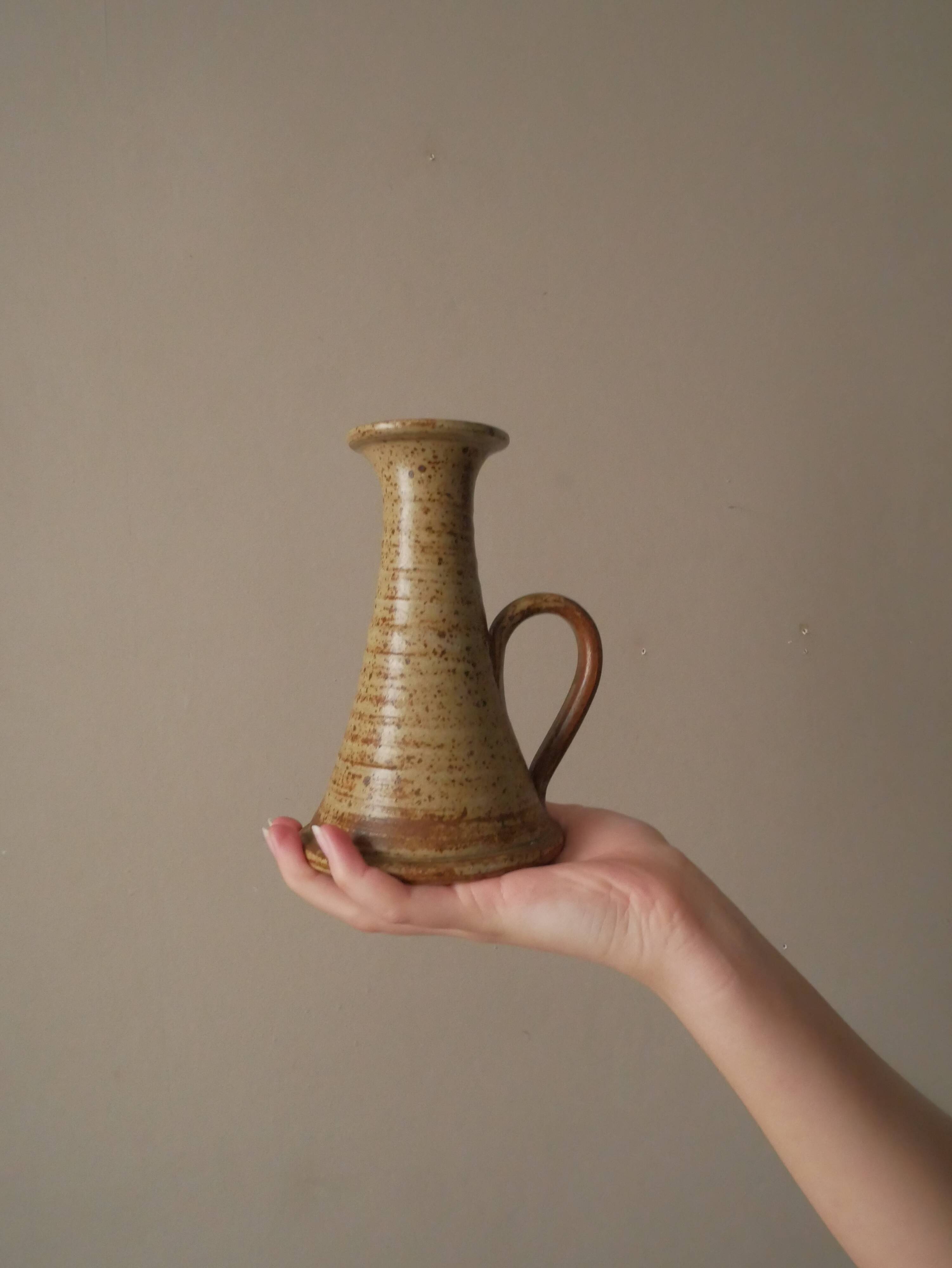 Soliflore vase in ceramic stoneware handmade vintage pottery Scandinavian country style decoration