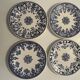 4 lovely dessert plates in porcelain from Gien.