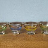 multicolored granite glass cups, from the 1950s