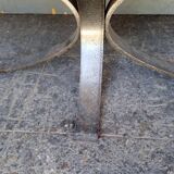 1970 metal and slate coffee table