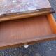art deco bedside oak and marble