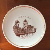 Decorative gold porcelain collection plate with fine gold Traditions of the Perigord