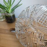 Plat de service en verre ciselé