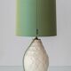 Charles Catteau Frères Keramis Pineapple Table Lamp, New Silk Shade
