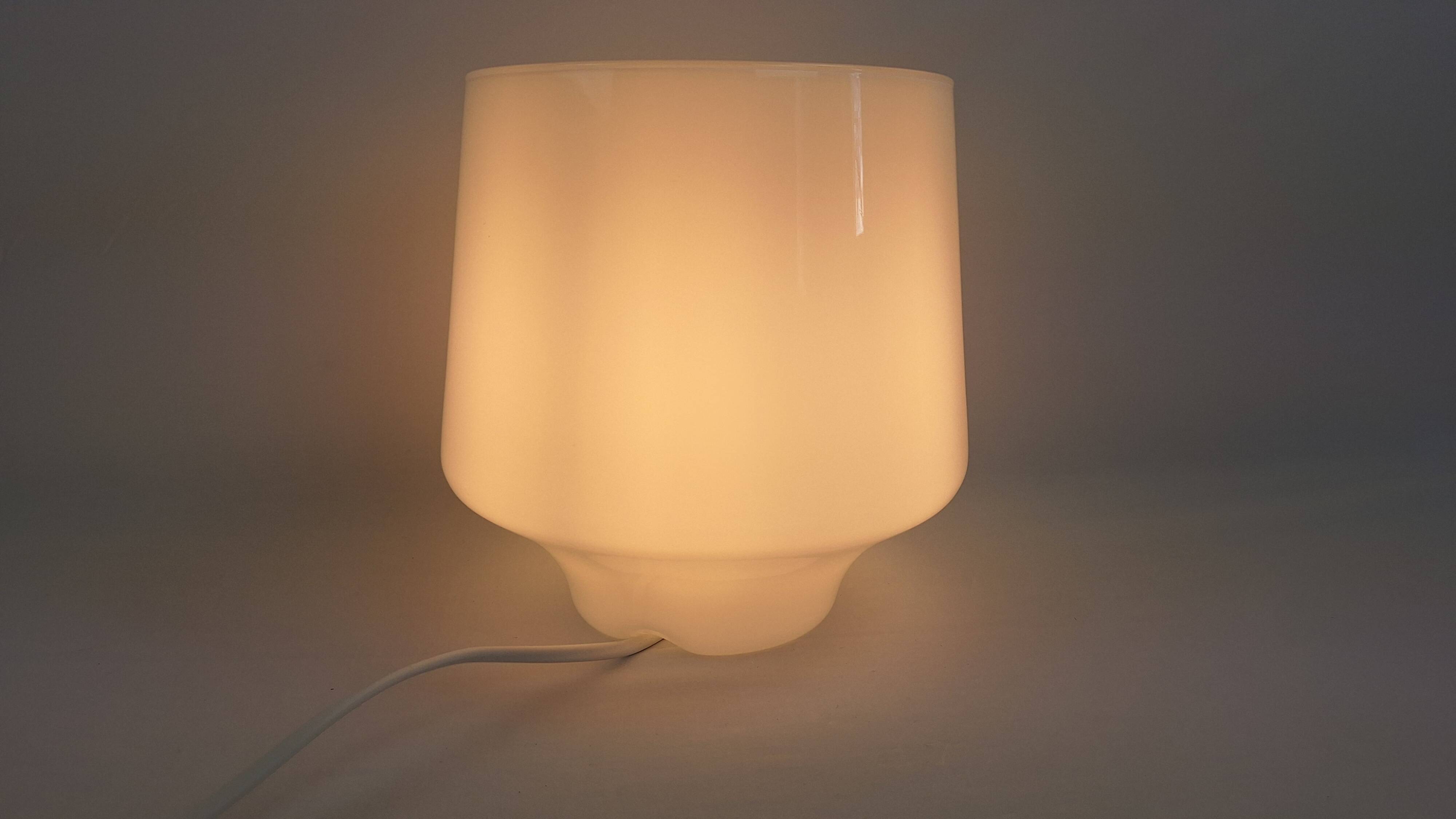 Vintage mid-century tapered glass bedside lamp or night light.