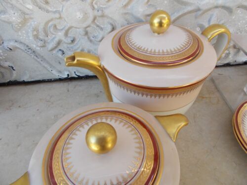 Tea tea porcelain coffee Limoges Ahrenfeldt gilding