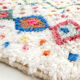 Berber carpet Azilal ecru with colorful patterns 2,35x1,62m