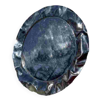 Plateau rond signé Clotet pour Alessi en inox