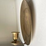 Vintage brass wall candle holder sconce diameter 18 cm