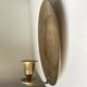 Vintage brass wall candle holder sconce diameter 18 cm