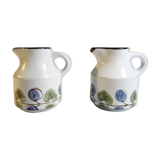 Niderviller earthenware milk pots