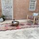 Moroccan carpet boujad pink - 102 x 300 cm