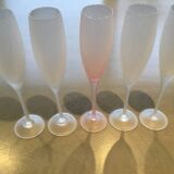 Biot set of 5 frosted flutes