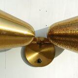 Double wall lamp adjustable brass cocottes