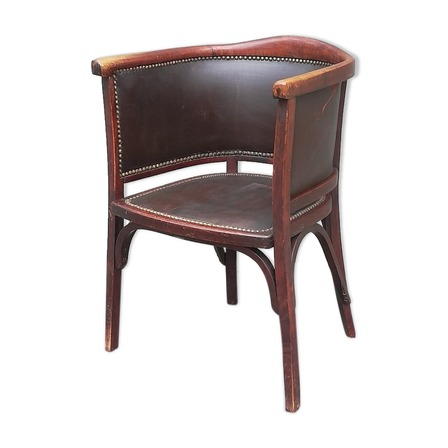 Baumann armchair no 127 years 30 curved wood