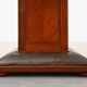 Oval Art Deco Side Table in Walnut with Marble Top by De Coene, Belgium