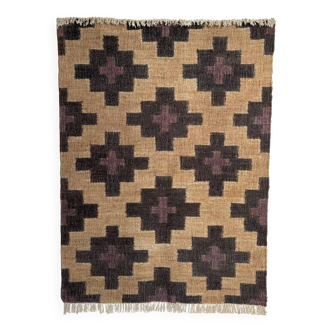 120 x 180 cm - tapis kilim en coton jute