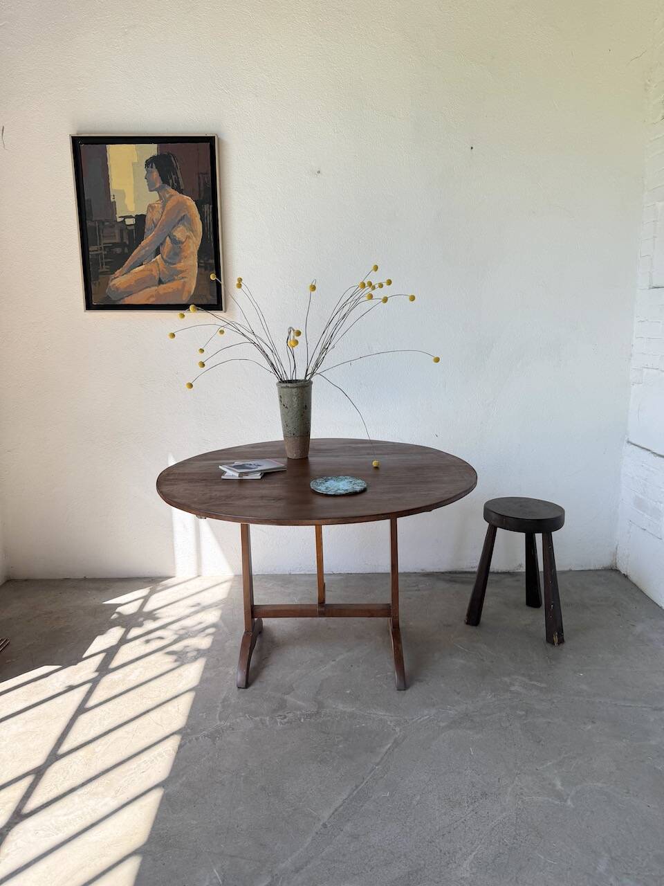 1950s oak winegrower's table