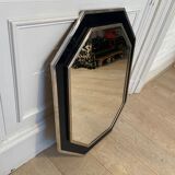 Chrome and blue lacquer mirror, 1970s