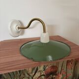 Enamelled sheet metal wall light