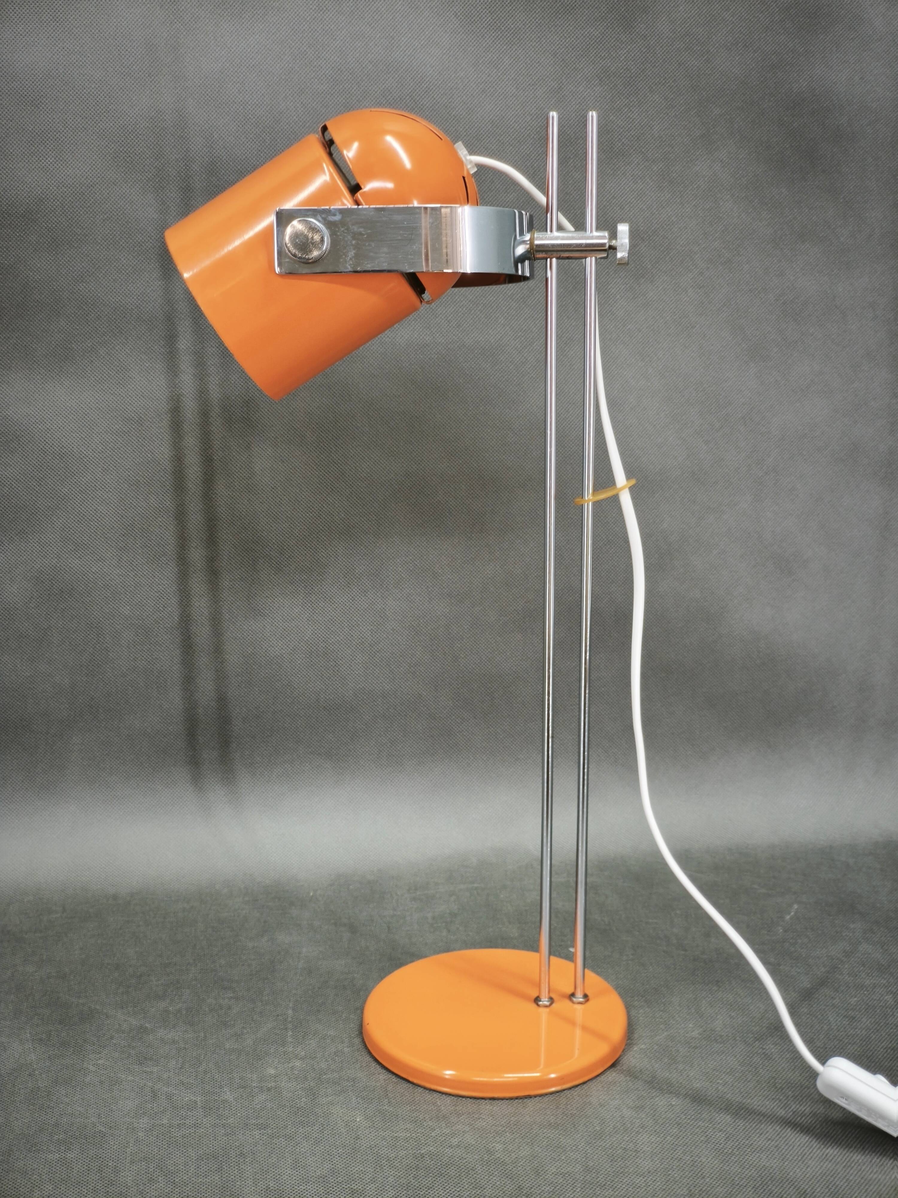 1960s Space Age Table Lamp by S. Jindra for Lidokov, Czechoslovakia