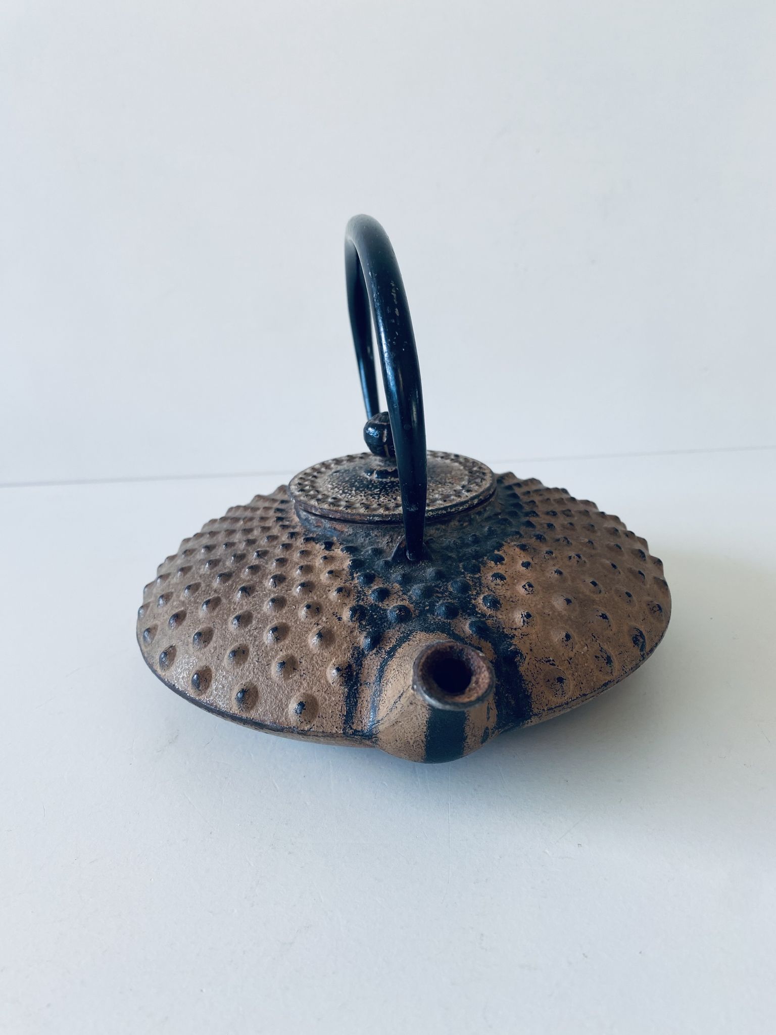 Ancient Japanese teapot in cast iron