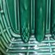 Green Barbotine dish with asparagus patterns